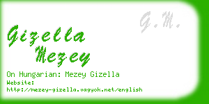 gizella mezey business card